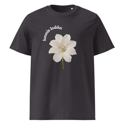 T-shirt à motif de fleur blanche