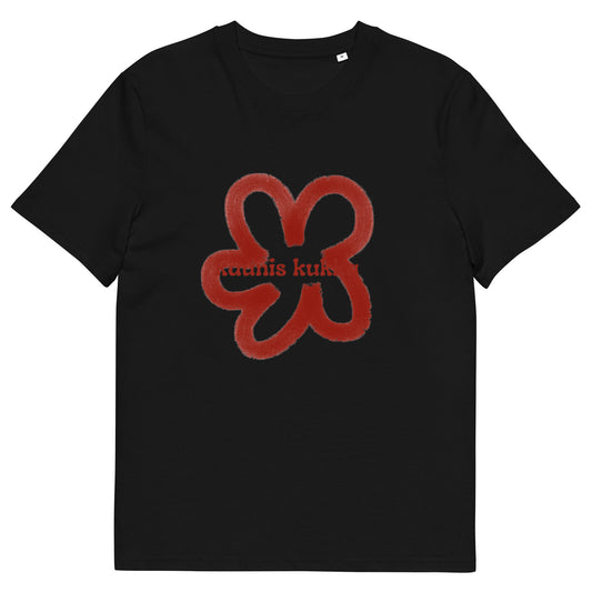 Red Distorted Flower Tee