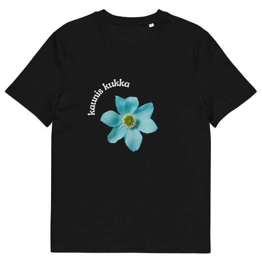 Neon Blue Flower Motif Tee