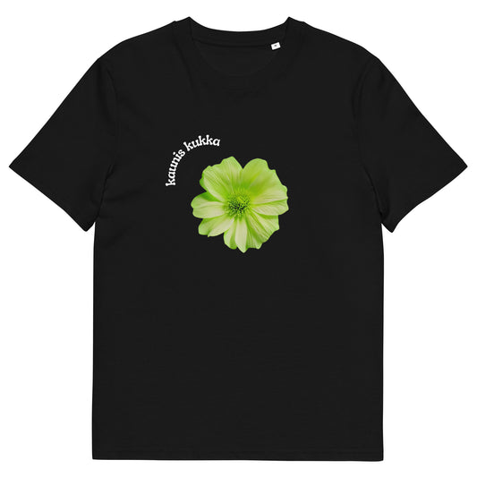 T-shirt à motif floral vert néon